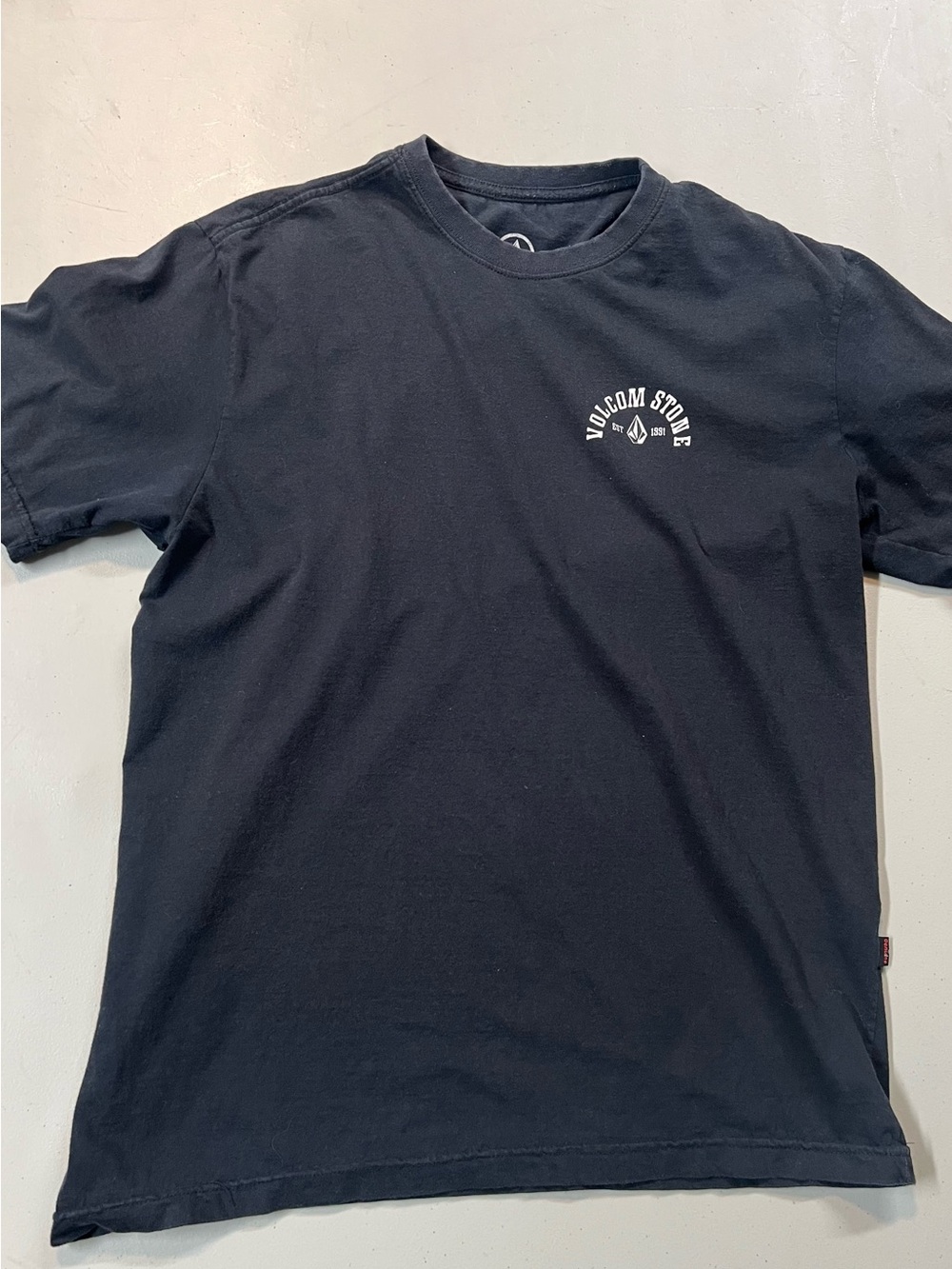 Volcom Stone Logo Graphic T-Shirt Black Short Sleeve Crew Neck XL